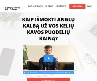 Anglukalbosklubas.com(Anglu Kalbos Klubas Online) Screenshot