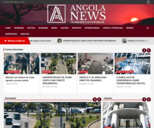 Angolanews.ao(Notícias de angola ao minuto às 24 horas) Screenshot