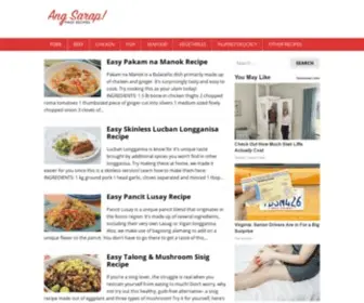 Angsaraprecipes.com(Learn easy Pinoy recipes for) Screenshot