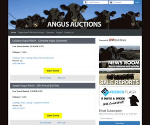 Angusauctions.com(DVAuction) Screenshot