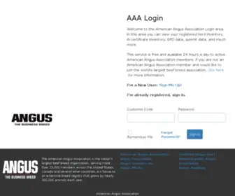 Angusonline.org(AAA Login American Angus Association) Screenshot