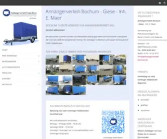 Anhaengerverleih-Bochum.de(Anhängerverleih) Screenshot