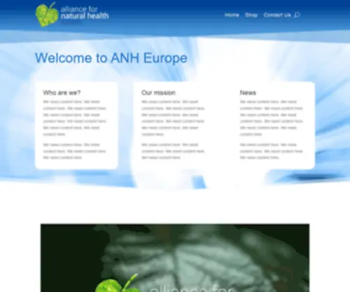 Anheurope.org(Anheurope) Screenshot