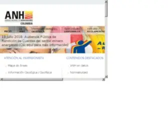 ANH.gov.co(Agencia Nacional de Hidrocarburos) Screenshot