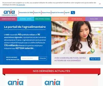 Ania.net(Association Nationale des Industries Alimentaires) Screenshot