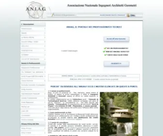 Aniag.it(Aniag Associazione Nazionale Ingegneri Architetti Geometri) Screenshot
