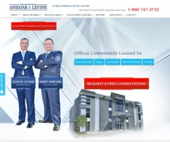 Anidjarlevine.com(Florida Personal Injury Lawyers) Screenshot