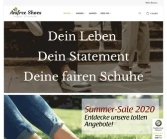 Anifree-Shoes.de(Vegane Schuhe) Screenshot