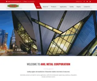 Anilmetaldesigns.com(Anil Metal Corporation) Screenshot
