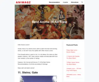 Animagz.net(#1 Anime Magazine) Screenshot