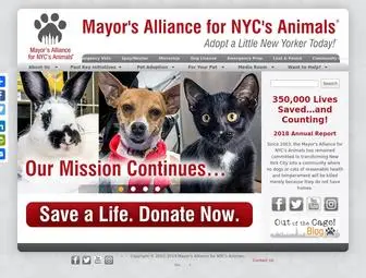 Animalalliancenyc.org(Mayor's Alliance for NYC's Animals) Screenshot