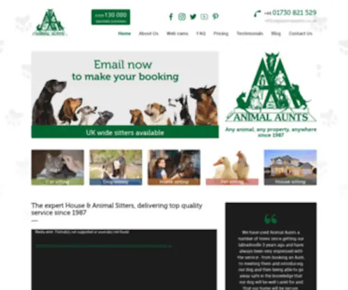 Animalaunts.co.uk(The House and Animal Sitters) Screenshot