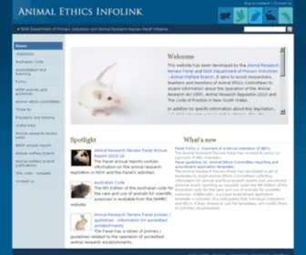 Animalethics.org.au(Animal Ethics Infolink) Screenshot