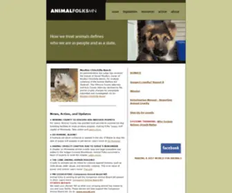 Animalfolksmn.org(Animal Protection Minnesota) Screenshot