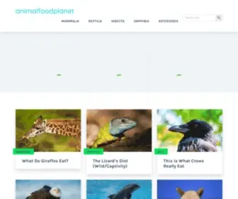 Animalfoodplanet.com(Dietary Habits and Care Tips for Animals) Screenshot