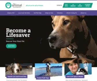Animalfoundation.com(The Animal Foundation in Las Vegas) Screenshot