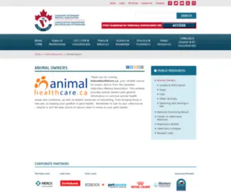 Animalhealthcare.ca(Animal Owners) Screenshot