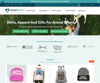 Animalhearted.com(Apparel & Gifts For Animal Lovers) Screenshot