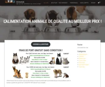 Animaliak.fr(Spécialiste de l'alimentation pour Chiens et Chats) Screenshot