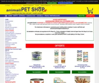 Animalipetshop.it(Il supermercato low cost per i tuoi animali) Screenshot