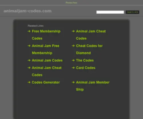 Animaljam-Codes.com(Animal Jam CodesDiamonds) Screenshot