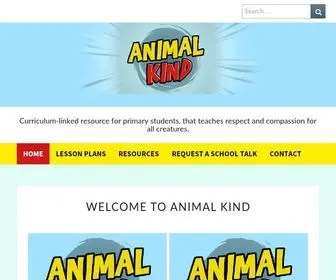 Animalkind.org.uk(Curriculum-linked resource for primary students, that teaches respect and compassion for all creatures) Screenshot