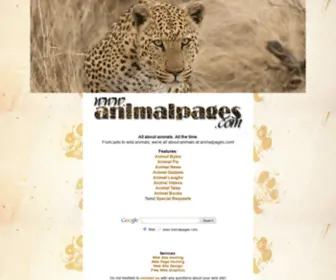 Animalpages.com(Specializing in design and hosting of animal) Screenshot