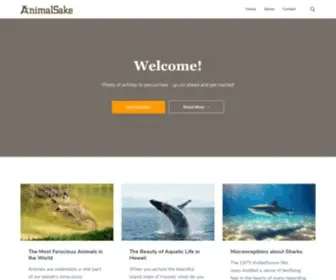 Animalsake.com(Everything from Animal Facts to Animal Care and Welfare) Screenshot