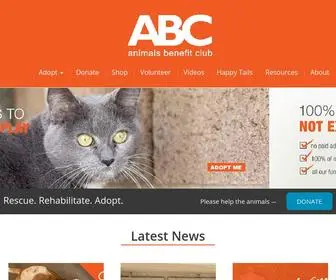 Animalsbenefitclub.com(Animals Benefit Club of AZ is a 501(c)(3)) Screenshot