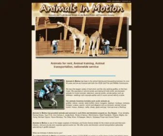 Animalsinmotion.com(Animals In Motion for Film) Screenshot