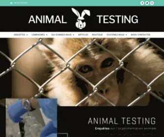 Animaltesting.fr(Animal Testing : Défense des animaux de laboratoire) Screenshot