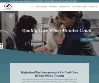 Animalurgentcare.com(Emergency Vet in Escondido) Screenshot