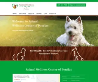 Animalwellnesscenterpontiac.com(Pontiac Animal Hospital) Screenshot