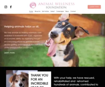 Animalwellnessfoundation.org(Helping animals helps us all) Screenshot