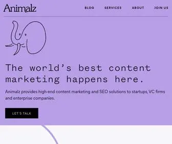 Animalz.co(Content Marketing Services for SaaS Companies) Screenshot