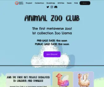 Animalzooclub.com(Home NFT) Screenshot