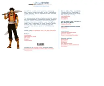 Animaprimerpg.com(Anima Prime) Screenshot