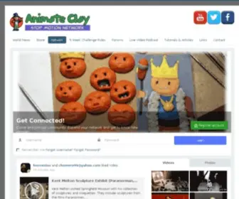 Animateclay.com(The Stop Motion Magic Community) Screenshot