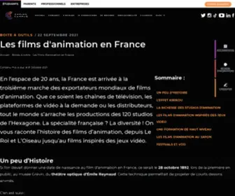 Animation-France.fr(Les films d'animation en France) Screenshot