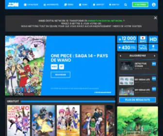 Animationdigitalnetwork.fr(Anime streaming en VOSTFR et VF) Screenshot