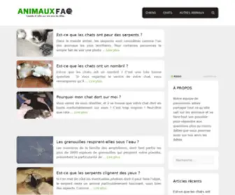 Animauxfaq.com(Conseils et infos sur nos amis les bêtes) Screenshot