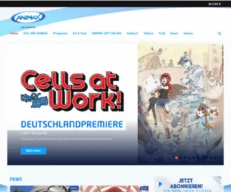 Animaxtv.de(Official Site of the Animax TV Networks) Screenshot