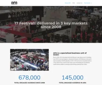 Animefestival.asia(About AFA) Screenshot