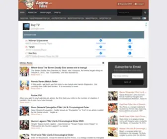 Animefillerguide.com(Anime Filler Guide) Screenshot
