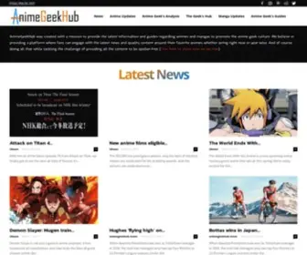 Animegeekhub.com(Anime Geek Hub) Screenshot