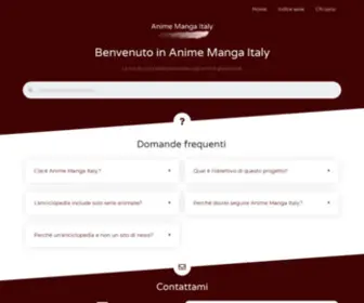 Animemangaitaly.com(Benvenuto in Anime Manga Italy) Screenshot