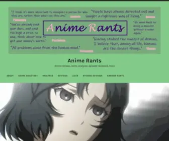 Animerants.net(Anime reviews) Screenshot