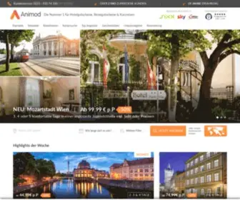 Animod.com(Hotelgutscheine und Reisegutscheine für Deutschland und Europa) Screenshot