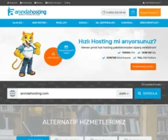 Anindahosting.com(Ana sayfa) Screenshot