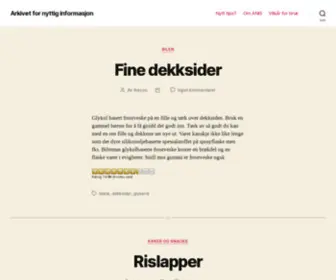 Anis.no(Arkivet for nyttig informasjon) Screenshot